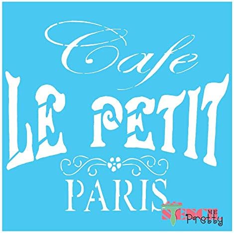 Fransız Cafe Le Petit Paris Stencil Ahşap, Tuval, Duvar vb. Üzerine Boyama için en iyi Vinil Büyük Şablonlar.- Multipack (S,