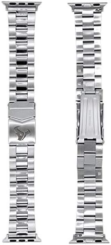Houston Texans Paslanmaz Çelik Bağlantı Tarzı Watch Band Apple Watch ile Uyumlu (38mm)
