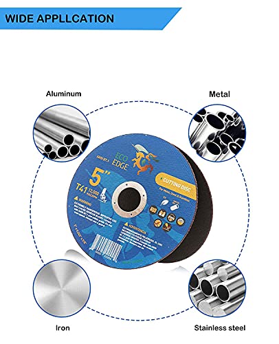 Eco Edge 3'lü Paket 5 İnç Kesme Tekerleği: Alüminyum Oksit Çift Takviyeli Kesme Diski Boyut (5x0.040) Açı Öğütücü için 7/8 Çardak,