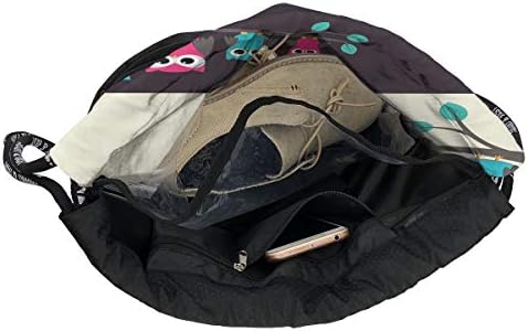 UauhOllxıgm Aile Baykuşlar Dalları Üzerinde Oturan Açık Paket Sırt Çantası İpli sırt çantası Çanta Paketi Seyahat Spor Salonu