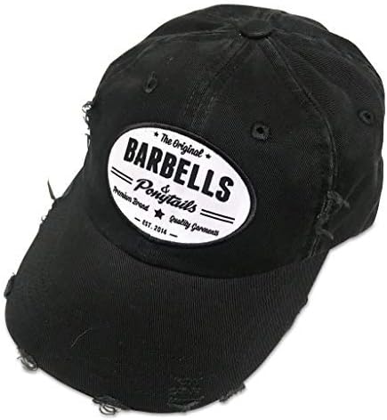 Barbells & Ponytails Sıkıntılı Beyzbol Şapkası