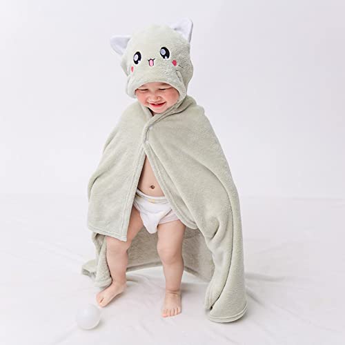 Bebek Banyo Havlusu, İnce Stil Yenidoğan Kapüşonlu Havlu - Ultra Emici ve Yumuşak Pamuklu Kapüşonlu Banyo Havlusu Babie, Yürümeye