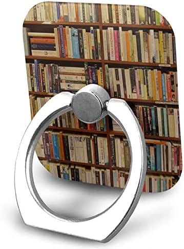 Düzgün Kitaplık Cep Telefonu Halka Tutucu Parmak Standı 360° Döndürme Metal Halka Kavrama, Tüm Akıllı Telefonlarla Uyumlu