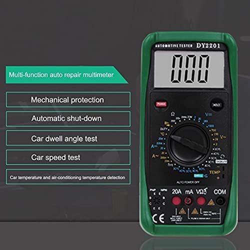 Ymıko Dijital Multimetre Otomotiv Oto Aralığı Test Cihazı Otomobil Tamir Aracı 500-10000 RPM AC / DC Gerilim Akım Direnç Ölçümü