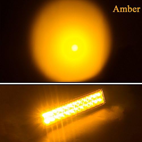 Otomatik Güç Artı led ışık Bar Kapak, 8 inç Su Geçirmez Amber Led Spot Sis ışık Bar Kapak Lens Koruyucu kuyruk ışık Lambası ATV