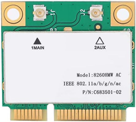 Bilgisayar Malzemeleri, Kablosuz Ağ Kartı 2.4 G / 5G Gigabit Çift Bant 8260HMW 802.11 AC Mini PCI-E BT4. 2 + 2 Anten