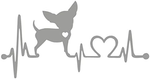 Bluegrass Çıkartmaları Chihuahua Kalp Atışı Monitörü Çıkartma (Altın, 7.5)