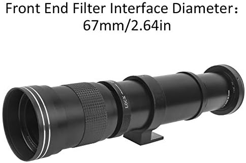 Okuyonic Manuel Odaklama Lens, Lens 420 - 800mm için Ön Lens Kapağı ile EF‑S Dağı Kamera için Kapalı (Siyah)