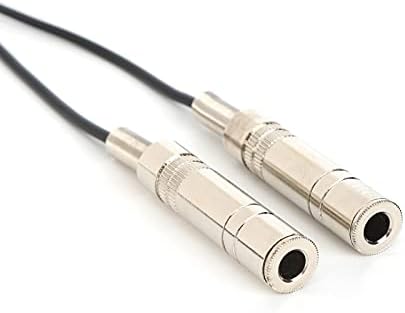Jovenn 6.35 Mm Erkek Çift 6.35 Mm Kadın Kablo, PVC ve Alüminyum Alaşım Yüksek Dayanıklılık Altın Kaplama Ses Kablosu Stereo Kablosu