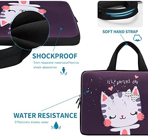ICOLOR Güzel Kitty 9.7 10 İnç Laptop Taşıma Çantası Neopren eBook Çanta Seyahat Evrak Çantası Taşınabilir Dizüstü Tablet Kol