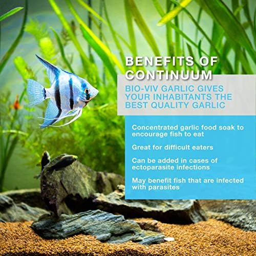 Continuum Aquatics Bio Viv Sarımsak - Konsantre Sıvı Sarımsak Takviyesi ve Balıklar için Gıda Cezbedici