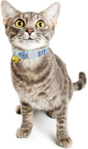 Çan ile kedi Yaka, Yavru Köpek Yaka Ayarlanabilir Uzunluk Kız Erkek için Yavru Kolye (1 adet) (Açık Mavi) Çekici ve Moda