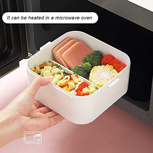 JİYANANDPFH Bento Kutusu Plastik öğle Yemeği kutusu Çift Katmanlı Öğle Yemeği Kutusu Okul Ofis Çalışanı Öğle Yemeği kutusu Mikrodalga
