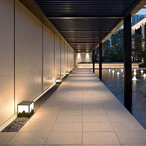 SDUYTEG LED açık sonrası ışık, paslanmaz çelik iskele lambası peyzaj siluet ayağı ışıkları dış plastik lamba aydınlatma armatürü,