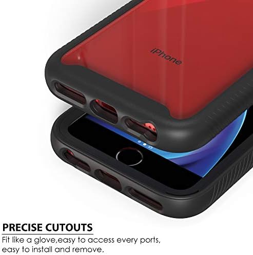 ıPhone SE 2020 Kılıf, iPhone 8 Kılıf, Ekran Koruyucu ile iPhone 7 Kılıf, darbeye Temizle Renkli Serisi Tampon Kapak için 4.7