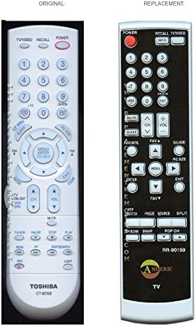 Toshiba TV'ler için Anderic RR90159 Uzaktan Kumanda Değiştirir CT-90157 CT-90158 CT-90159 CT-90232 CT-900 CT-90037 CT-90047 CT-90086
