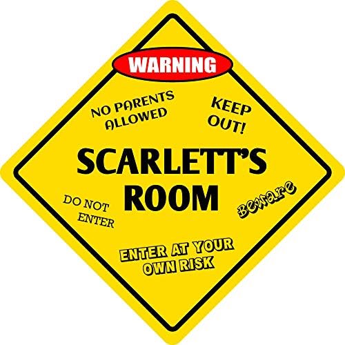 Işareti Dekorasyon Duvar Sanatı-Alüminyum Scarlett'in Odası Çocuk Odası Kapı 12 x 12 Metal Yenilik Işareti