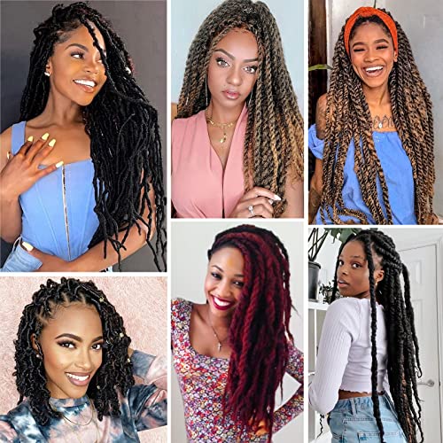 Marley Saç 24 İnç 7 Paketleri Marley Büküm Örgü Saç Afro Büküm Marley Örgü Saç Afro Kinky saç ekleme (1B / 30)