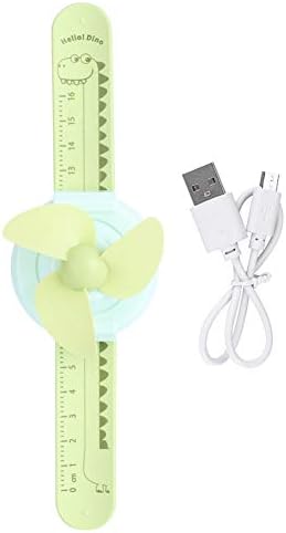 ohcoolstule Mini el fanı, kompakt ve yenilikçi karikatür izle şekli ayarlanabilir mini çocuk bilek vantilatör kayışı cetvel USB