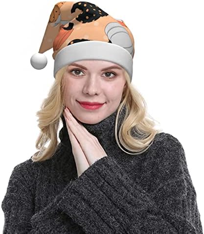 Sevimli kabak Turuncu Noel Şapka, Santa Şapka, Noel Tatil Şapka Unisex Kadife Konfor Noel Şapka Yeni Yıl Partisi