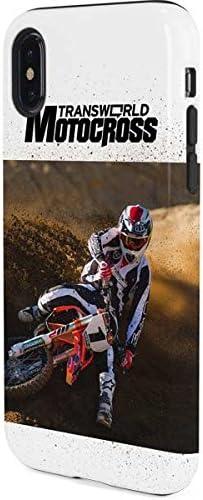 Skinit Pro Telefon Kılıfı iPhone X ile Uyumlu - Orijinal Olarak Tasarlanmış TransWorld Motocross Rider Tasarımı