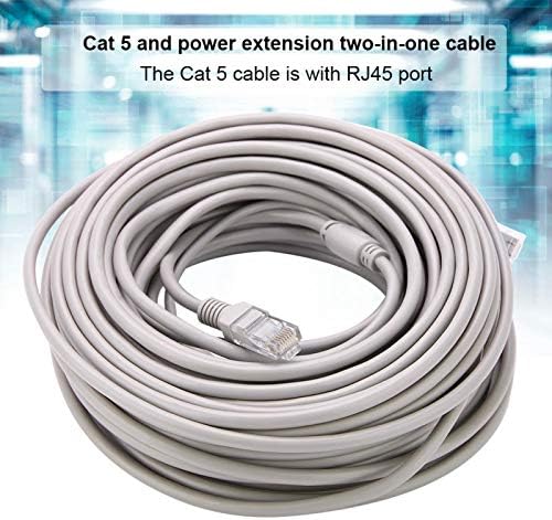 Cat 5 Kablosu, Ethernet Kablosu, Güvenlik 2. 1X5. 5Mm Güç Erkek 10Mbps / 100Mbps Ağ IP Kameraları için 1 X Rj - 45-Erkek (20m)