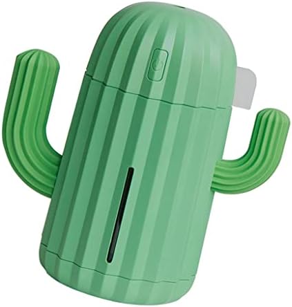 Milageto 340ml Sevimli Kaktüs Nemlendirici USB Hava Nemlendirici Ev Offcıe Dekor-Yeşil 02