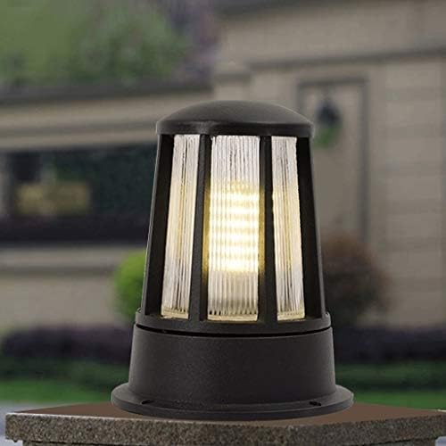DİAOD Modern Retro açık avlu ışık, siyah Açık alüminyum Mat Su Geçirmez Bahçe lambası, LED zemin lambası Basit Modern çim Lambası