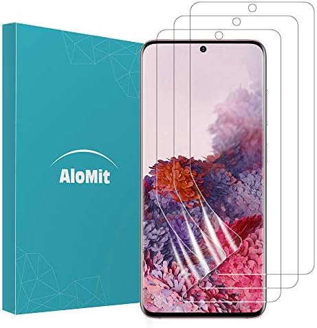 AloMit Ekran Koruyucu ıçin Galaxy S20 Ultra [3-Pack] [Destek In-Ekran parmak Izi] [Vaka dostu] [Islak Uygulanan] [DEĞİL Cam]
