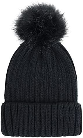 Kadın Bere Şapka Kış Eldiven Yumuşak Örgü Sıcak Kafatası Kap ve Eldiven Setleri Lady Pom Kap Bere Şapka Kadın Kızlar için