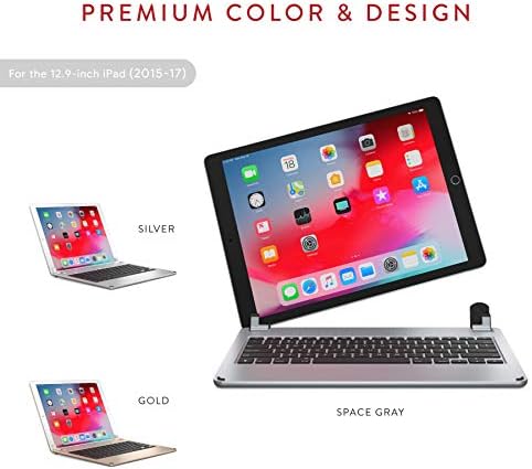 iPad Pro 12.9 inç için Brydge 12.9 Klavye | SADECE 2017/2015 Modelleri / Arkadan Aydınlatmalı Tuşlara Sahip Alüminyum Bluetooth