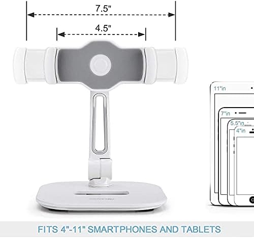 AboveTEK Şık Alüminyum Tablet Standı uyar 4-11 Tablet / Akıllı Telefonlar ve Braketi Tablet Tutucu için 5.5-13.5 Tablet ve Telefon