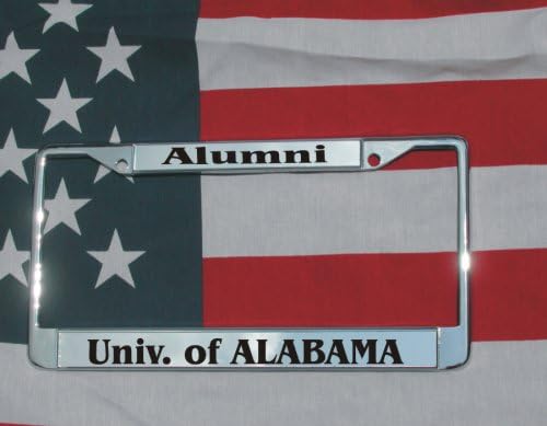 Alabama Üniversitesi Krom Lazer Kazınmış Plaka Çerçevesi W / ÜCRETSİZ VİDA KAPAKLARI