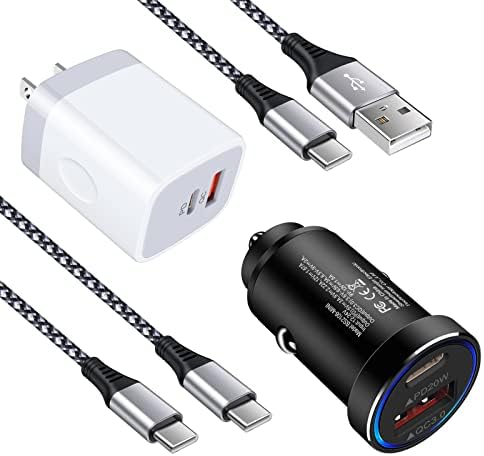 USB Tip C Şarj Hızlı Şarj Bloğu Çift Bağlantı Noktalı PD+QC3.0 Güç Adaptörü Araba Fişi 6ft USB C-C Kablosu Uyumlu Moto G200 5G/G
