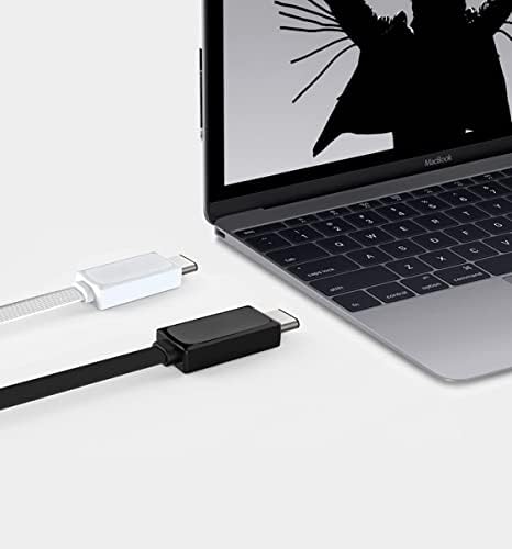 Hızlı Güç Düz USB-C Kablosu Asus Zenfone 3 Ultra ZU680KL ile uyumlu USB 3.0 Gigabyte Hızları ve Hızlı Şarj Uyumlu! (Beyaz 3.