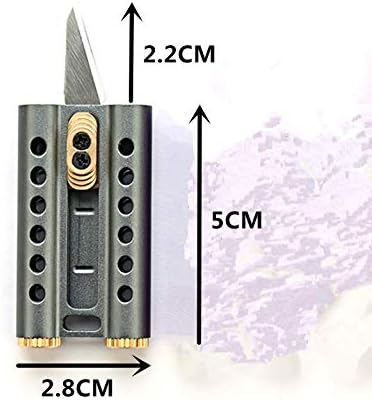 SZHOWORLD Yaratıcı Tasarım Alüminyum Mini Bıçak-Taşınabilir Cep Bıçak, kompakt Keskin Katlanır Bıçak ile Karbon Çelik, EDC Taşınabilir