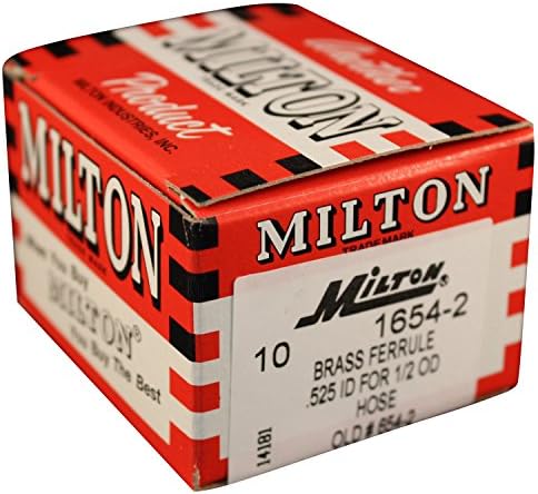 Milton 1654-2 1/2 OD Pirinç Hortum Yüksük-10 Kutu