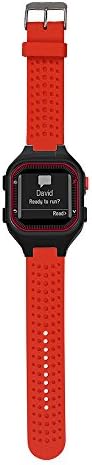 Yedek Bant Garmin Öncüsü 25 GPS ile Uyumlu Koşu İzle Bileklik Spor Izci için Smarwatch (Mans Kayış) (Kırmızı)