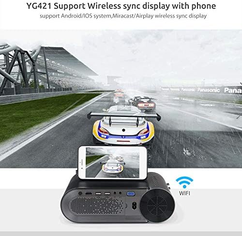 SMDMM YG420 Mini Projektör Yerli 720 P Taşınabilir Video LED 1080 P Çoklu Ekran Smartphone için YG421 Projektör (Boyut: YG420