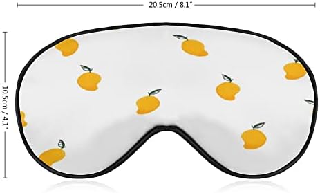 Mango Dikişsiz Desen Beyaz Arka Plan Polyester Uyku Göz Maskesi Güncellenmiş Tasarım ışık Engelleme Uyku Maskesi, Erkekler Kadınlar
