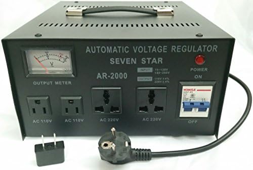 Sevenstar 2000 Watt Voltaj Regülatörü Güç Dönüştürücü, Siyah (AR 2000)