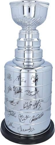 New Jersey Devils 2000 Stanley Cup Şampiyonları, 20 İmzalı 2' Kopya Stanley Kupası'nı İmzaladı - 20 İmzalı Stanley Cup Kopyalarının
