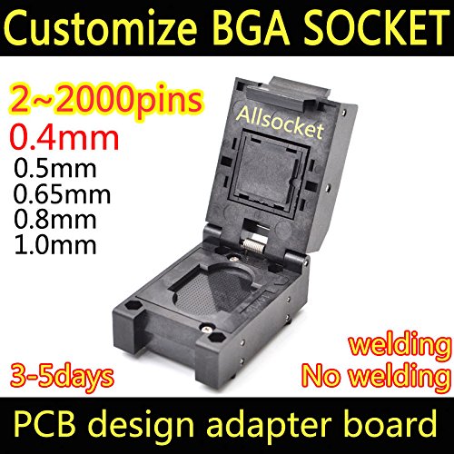ALLSOCKET-BGA267-C-0.4 BGA Soket, Özelleştirilmiş Soket Okuyucu IC Test Programlama Adaptörü 0.4 mm, 0.5 mm, 0.65 mm, 0.8 mm,