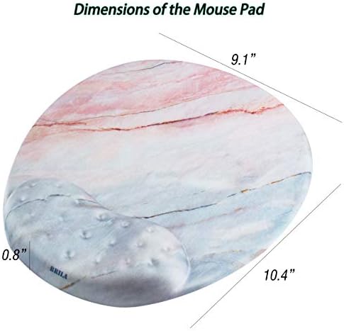 Bilek Dayanağı Destek Pedli BRİLA Mouse Pad-Desen Tasarımlı Rahat Tıbbi Sınıf Silika Jel-Kaymaz ve Ağrı Kesici Ofis Dizüstü Mac