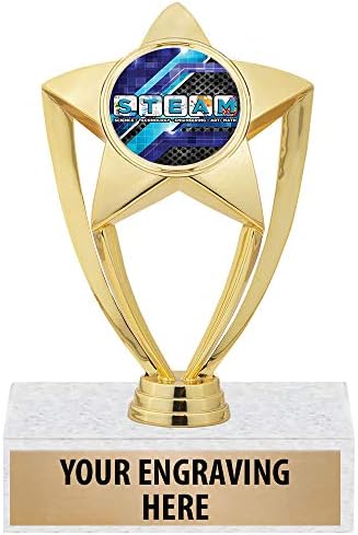 Taç Ödülleri STEAM Trophy-6 Altın Yıldız S. T. E. A. M. Eğitim Kupaları Prime