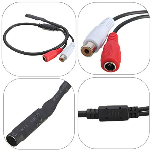 Hassas Ses Video Pikap Mikrofon Mikrofon CCTV Güvenlik Sistemi için Gizli DVR Kamera 20-20 kHz 2 Konnektörler 9-12 V DC Monitör