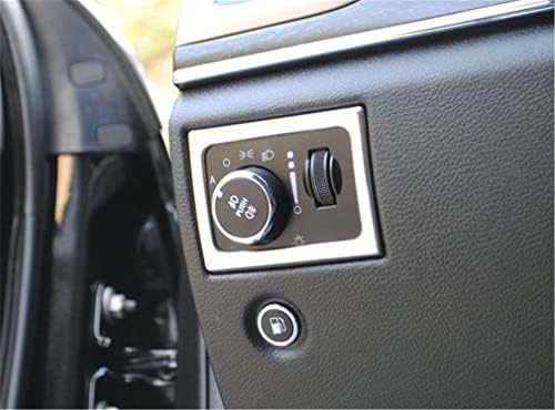 rrx Alüminyum Iç Aksesuarları ayar kapağı Cap ıle Uyumlu Jeep Grand Cherokee 2014-2022 (Far Kontrol Çerçevesi, Siliver)