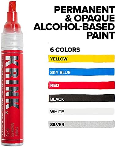 Krink K-75 Kırmızı Boya Kalemi-Herhangi Bir Yüzey için Canlı ve Opak Güzel Sanatlar Boya Kalemi - Kalıcı Grafiti İşaretleyiciler