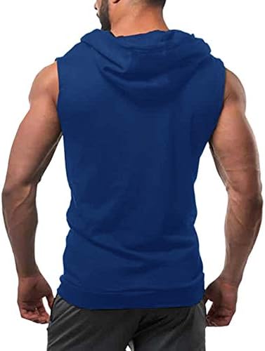 COOFANDY erkek Zip Up Egzersiz Tankı Üstleri Kapüşonlu Vücut Geliştirme Fitness Kas Kesim T Shirt Kolsuz Spor Hoodies