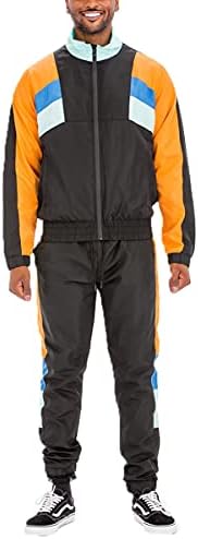 WEIV DİŞLİ erkek eşofman takımı - 2 Parça Kıyafet Rahat Aktif Tam Zip Up Rüzgarlık Ceket İpli Joggers Eşofman Altı